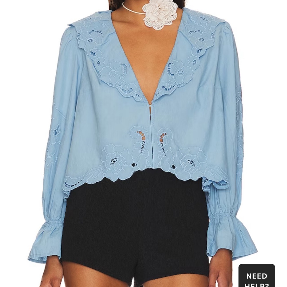 Maisie Cutwork Top in Rainy Season